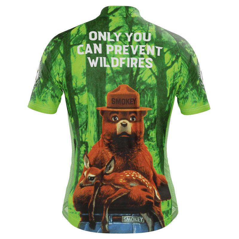 Vintage Smokey Bear Cycling Jersey | Retro Graphic Bike Shirt