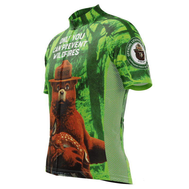 Vintage Smokey Bear Cycling Jersey | Retro Graphic Bike Shirt