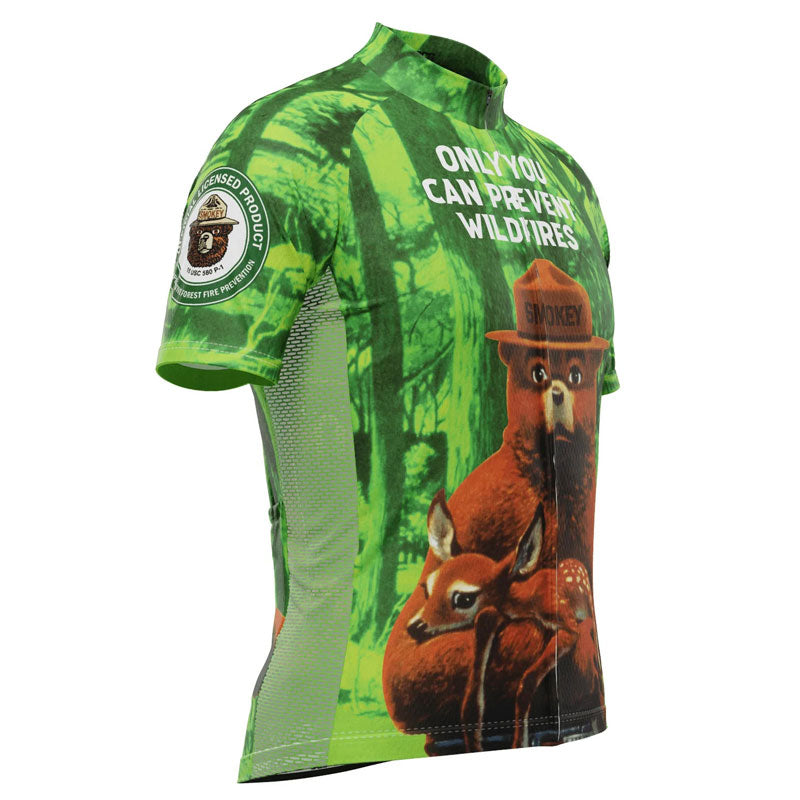 Vintage Smokey Bear Cycling Jersey | Retro Graphic Bike Shirt