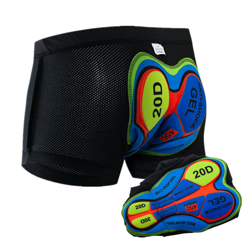 Men's Cycling Underwear Shorts 20D Padded Gel,MTB Biking Shorts Pants with Breathable,Adsorbent Design