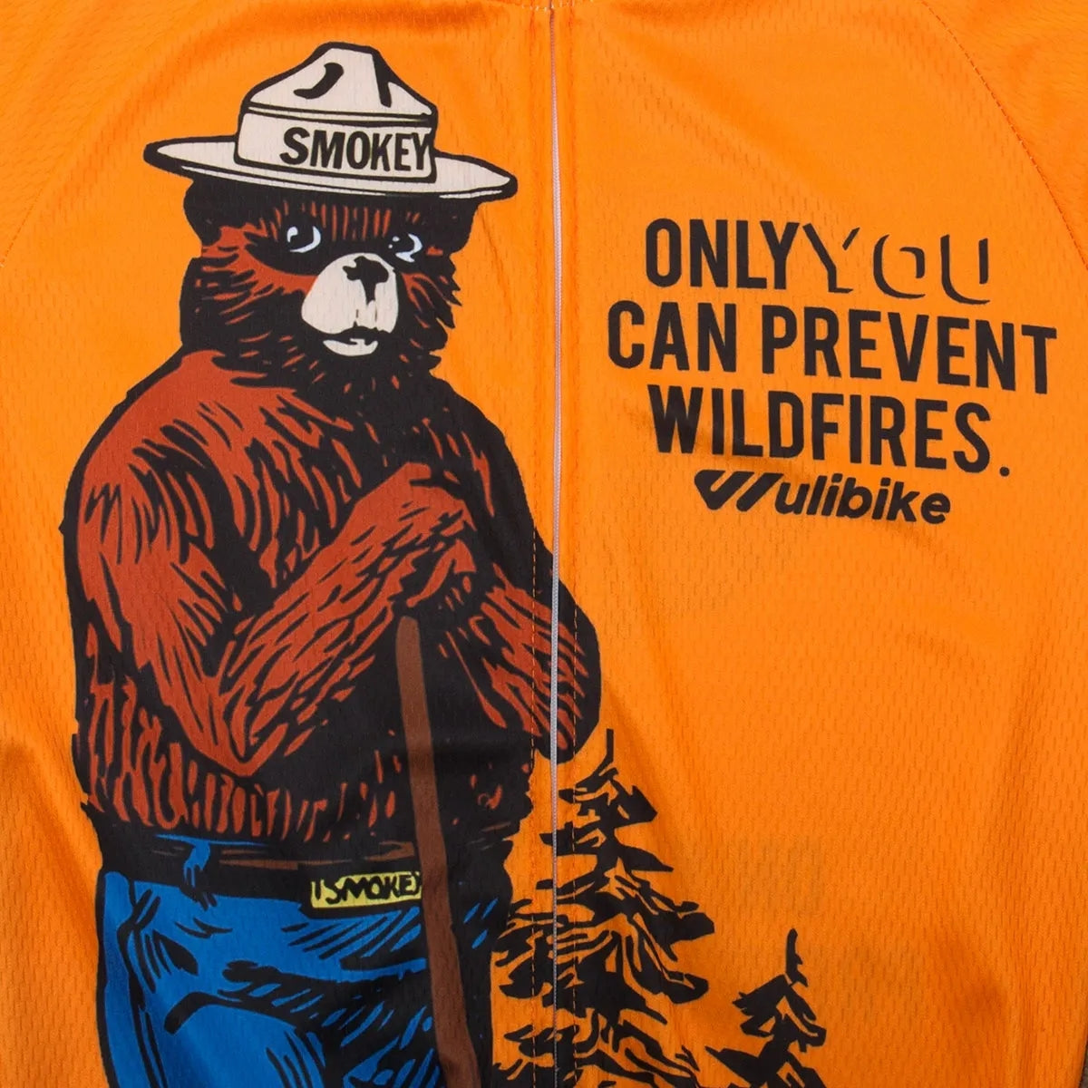 Men's Smokey Bear Cycling Jersey - Breathable for Road Cycling