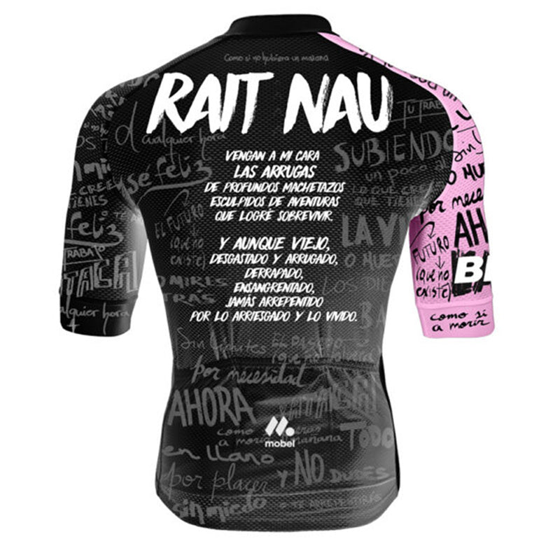 ARRIESGA "Risk-Taker" Cycling Jersey | Unisex Black & Pink Bike Shirt