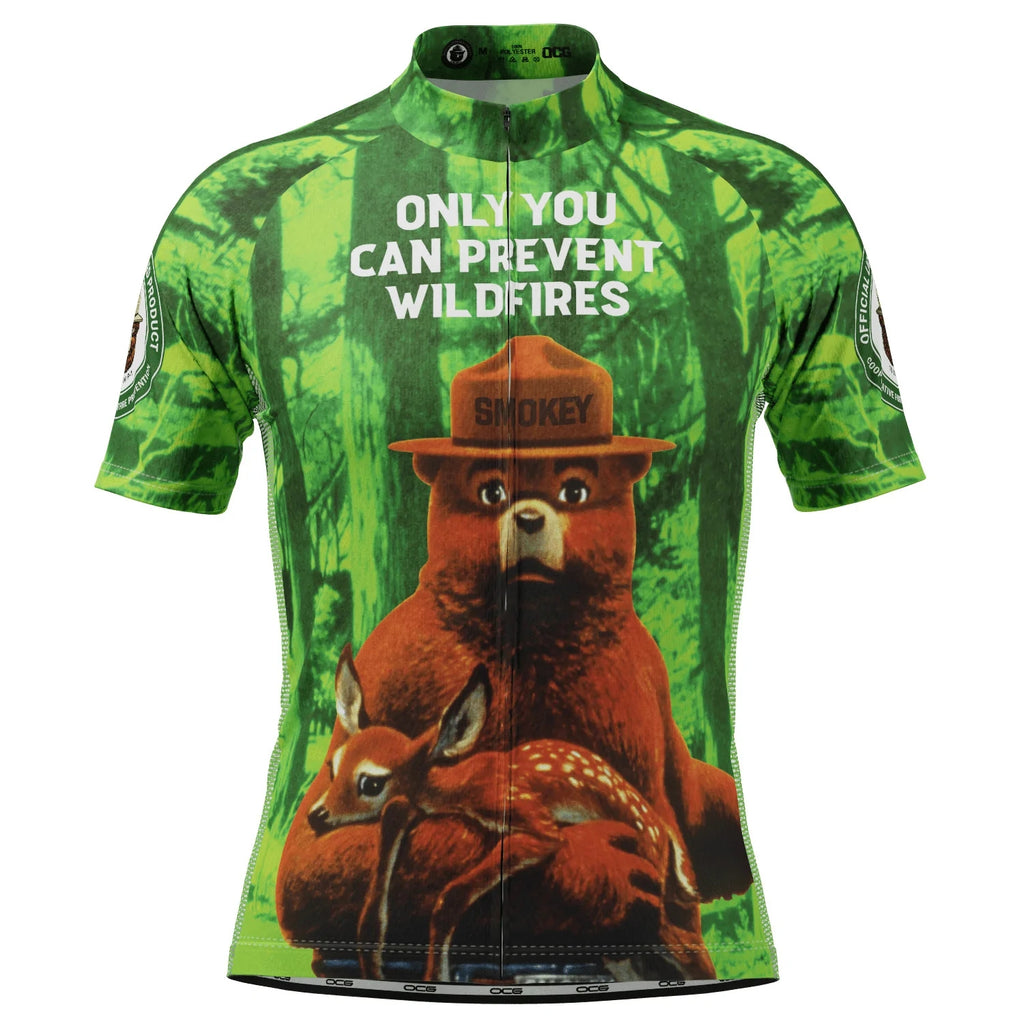 Vintage Smokey Bear Cycling Jersey | Retro Graphic Bike Shirt