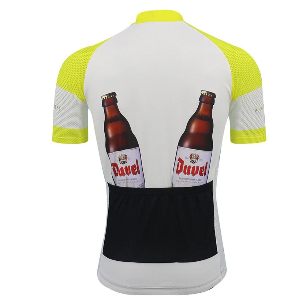 Men's Duvel Beer Cycling Jersey - Short Sleeve Breathable Road Bike Shirt