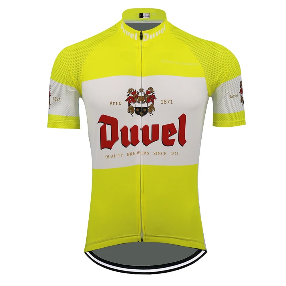 Men's Duvel Beer Cycling Jersey - Short Sleeve Breathable Road Bike Shirt