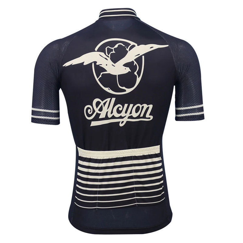 Paris-Roubaix Vintage Cycling Jersey - Men's Black Alcyon Heritage Edition