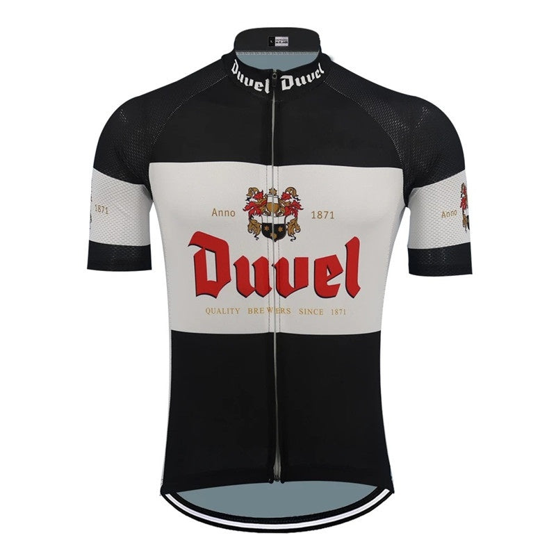 Men's Black Duvel Beer Cycling Jersey - Short Sleeve Road Bike Shirt
