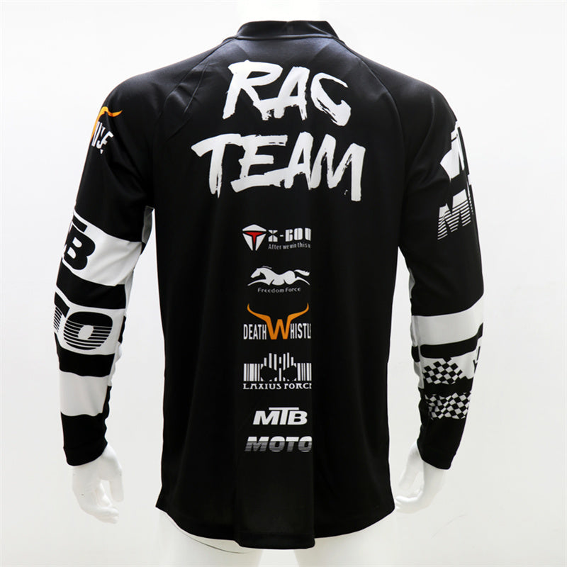 Men’s Motocross Jersey – Long Sleeve Dirt Bike Racing Shirt with Breathable Quick-Dry Fabric & Graphic Design