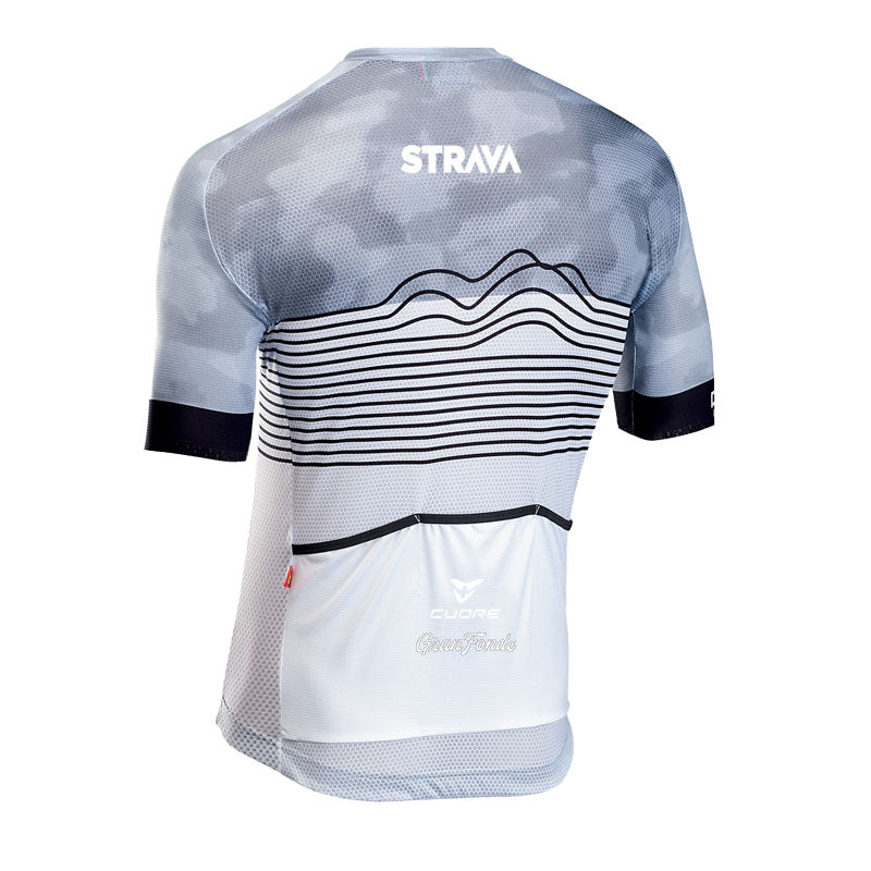 Strava Gran Fondo Jersey by Cuore | Grey Mountain Camo (Unisex)